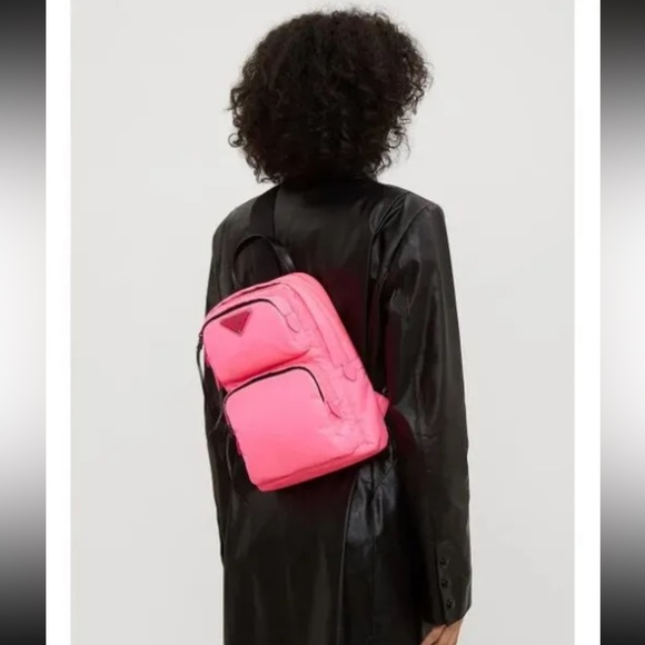 Hot Pink PRADA Tessuto Backpack Nylon Rosa - Picture 9 of 9